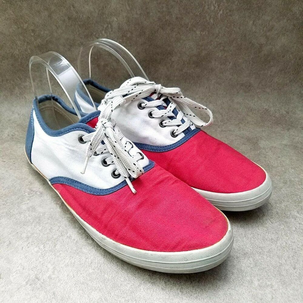 France Mens   Sz 9 M Blue White Red Lace Up Casual Sneakers